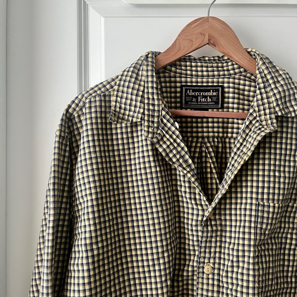 Vintage 90s Abercrombie & Fitch Plaid Button Down Shirt